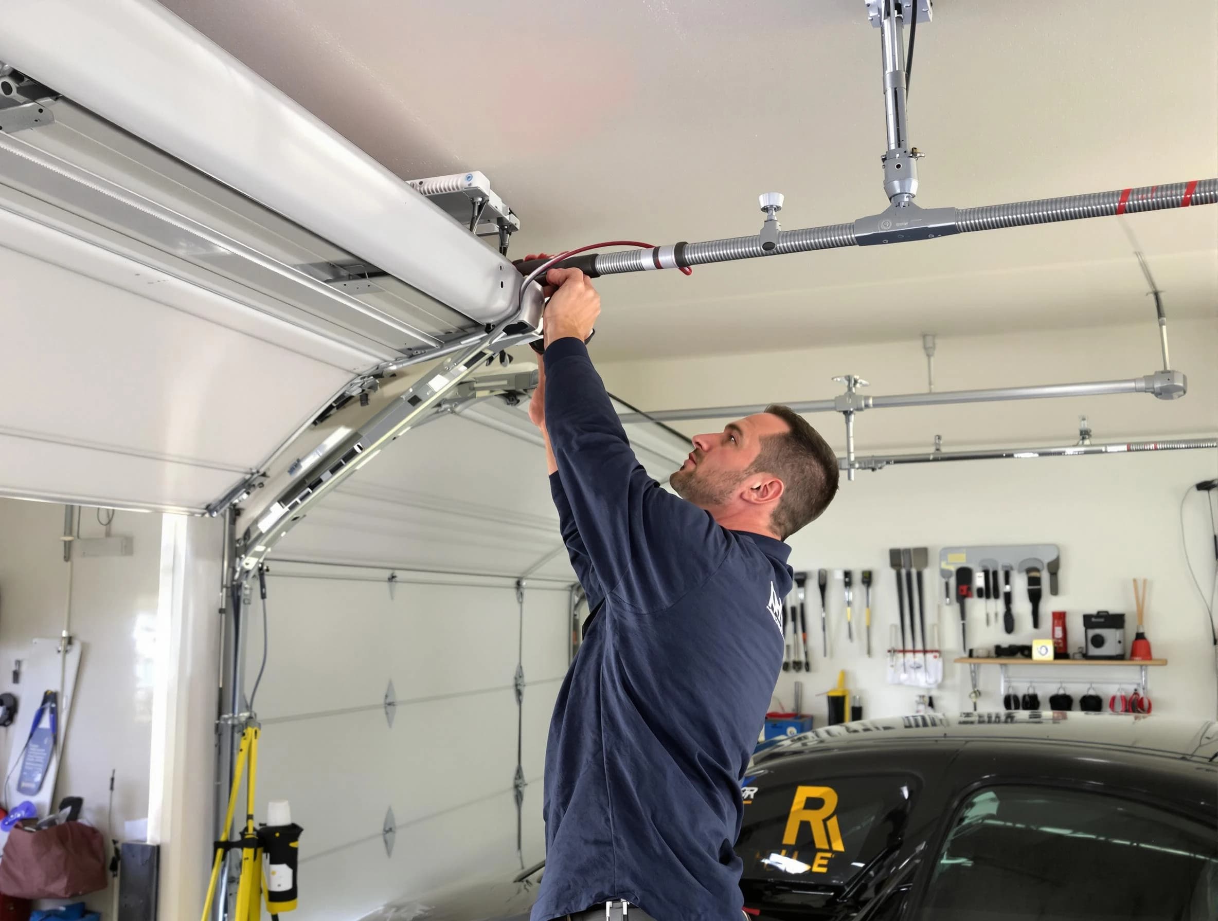Spring Valley Garage Door Repair technician performing garage door cable repair in Spring Valley