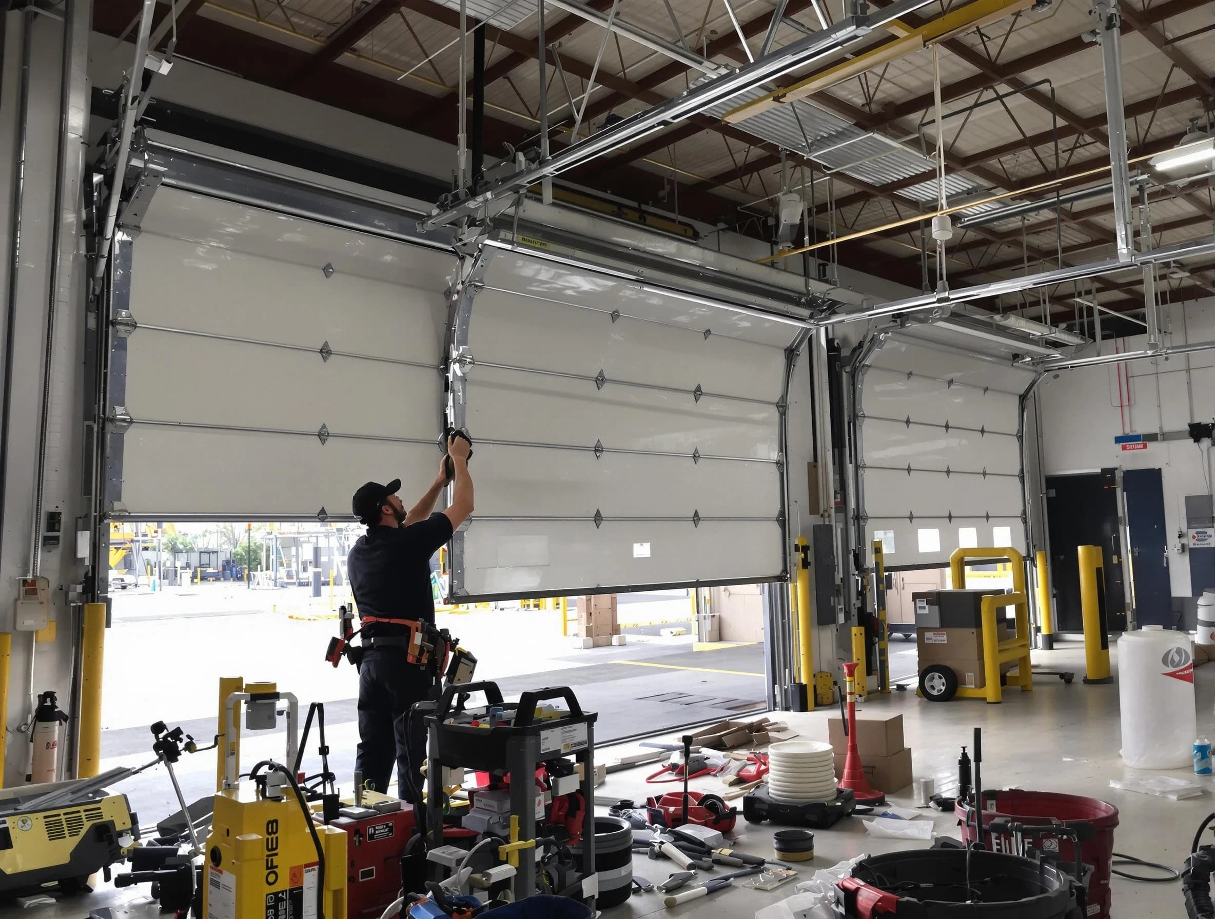 Spring Valley Garage Door Repair technician performing commercial garage door repair in Spring Valley