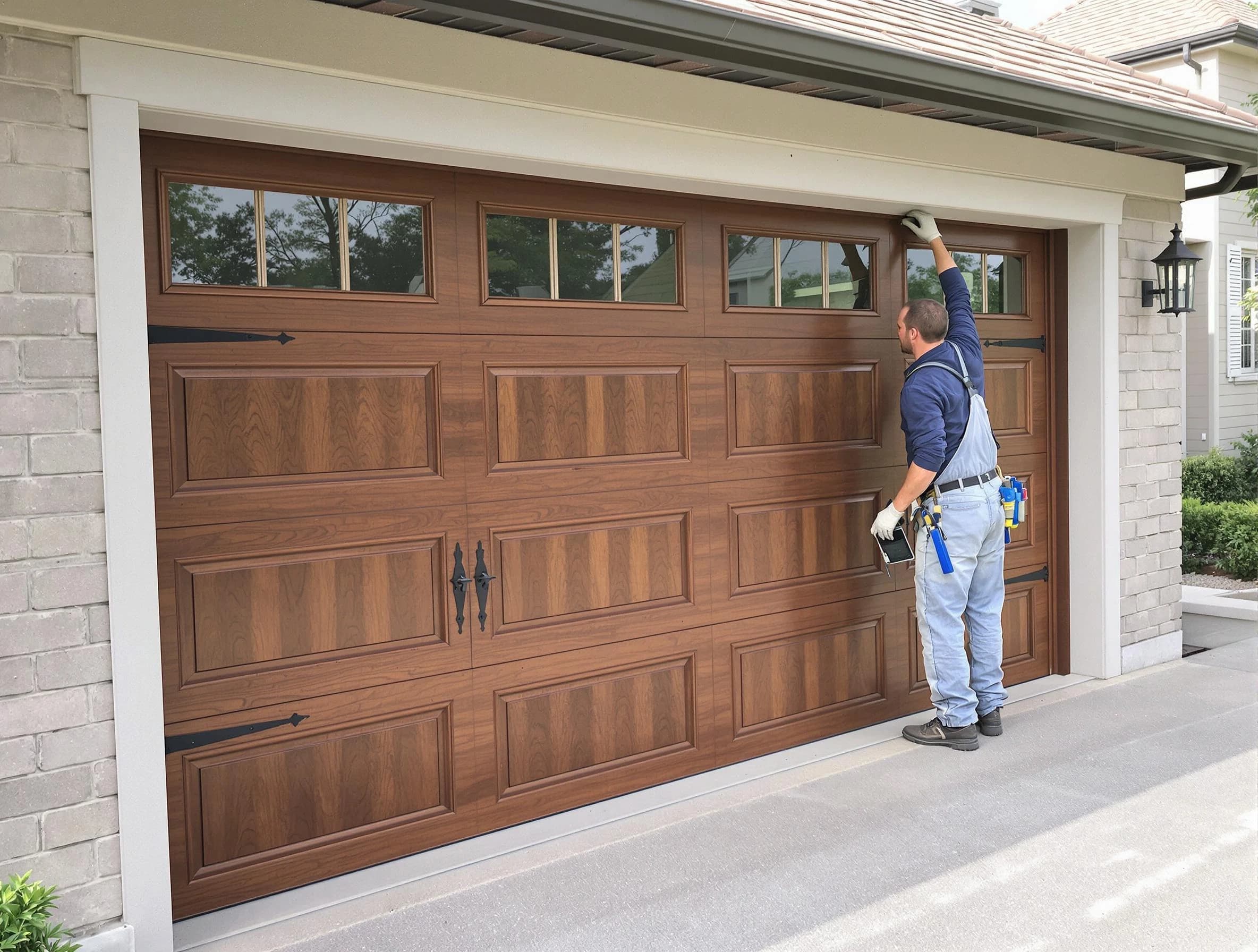 Custom garage door showcase by Spring Valley Garage Door Repair in Spring Valley