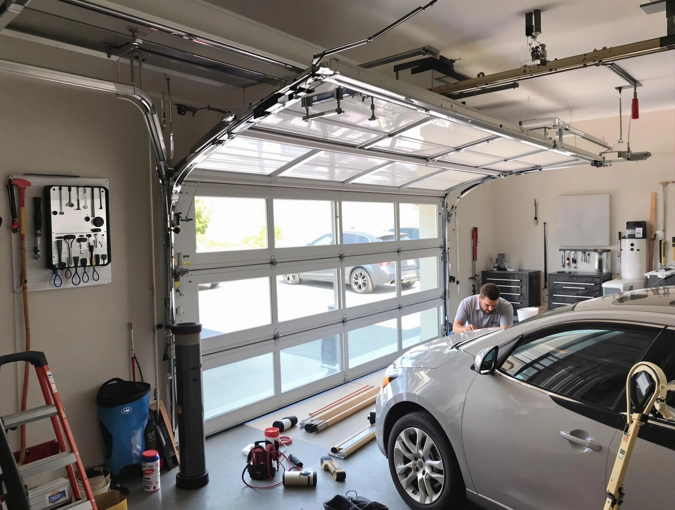 Garage door noise reduction service by Spring Valley Garage Door Repair in Spring Valley