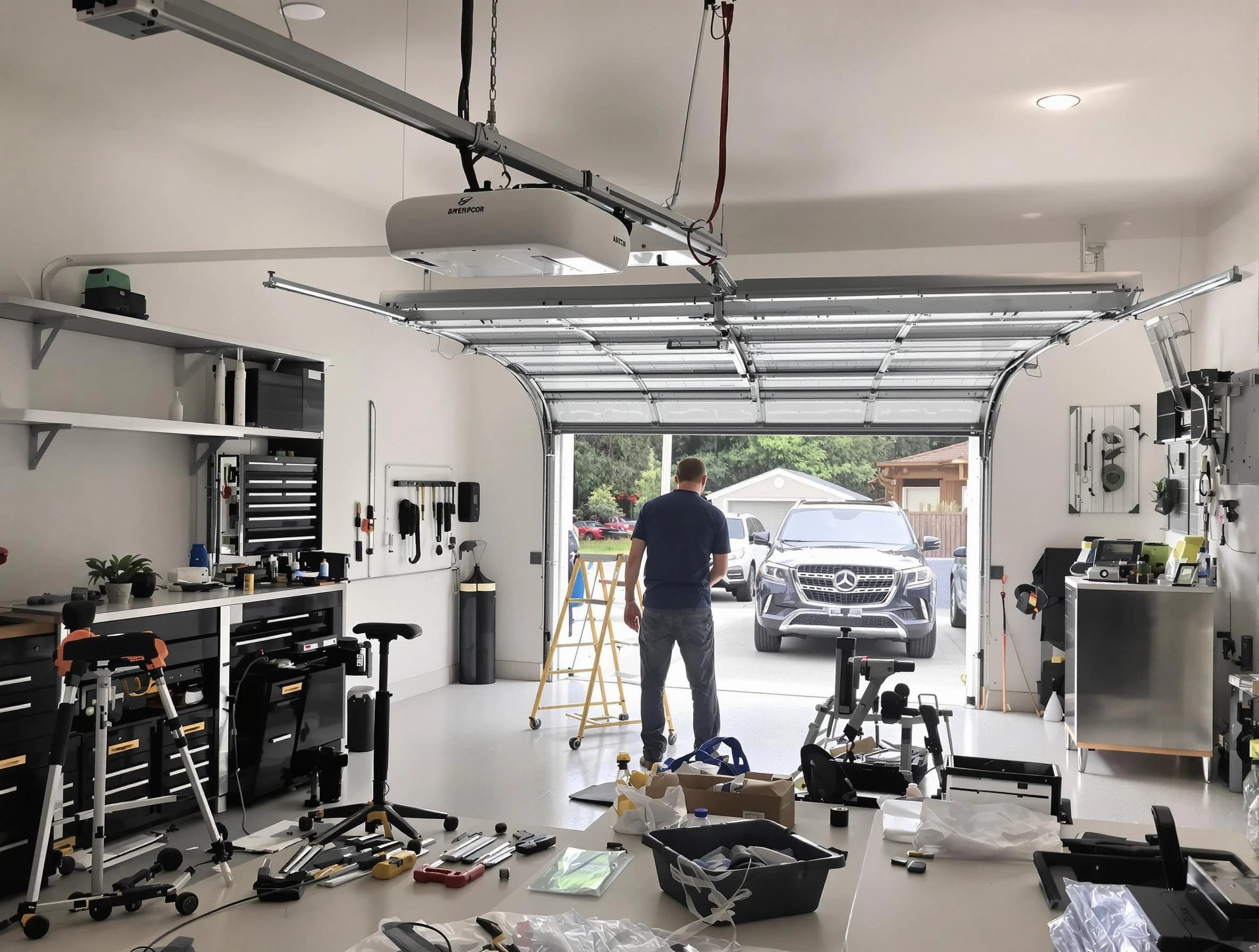 Garage door opener installation by Spring Valley Garage Door Repair in Spring Valley