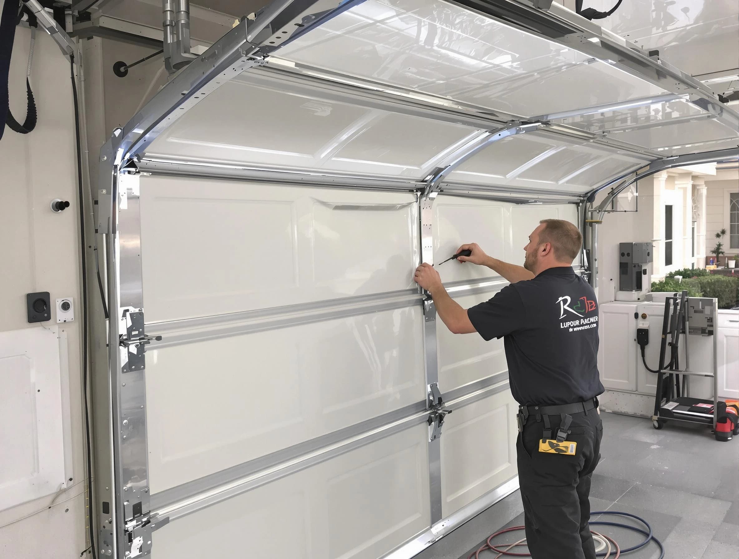 Spring Valley Garage Door Repair professional performing panel repair in Spring Valley