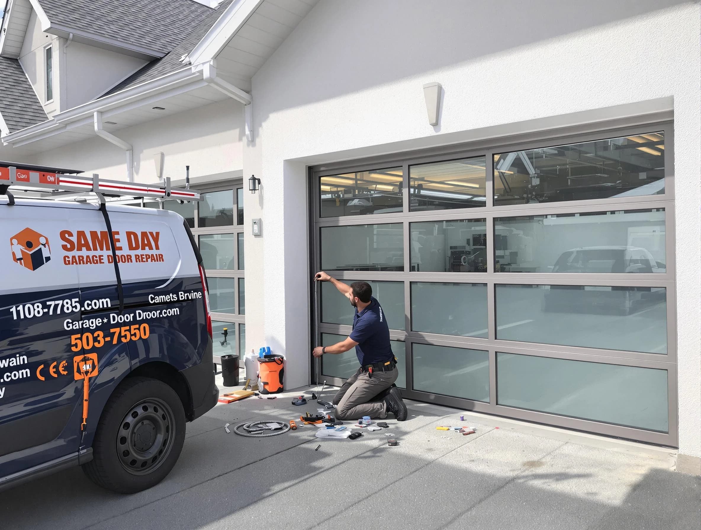 Same-day garage door repair service by Spring Valley Garage Door Repair in Spring Valley