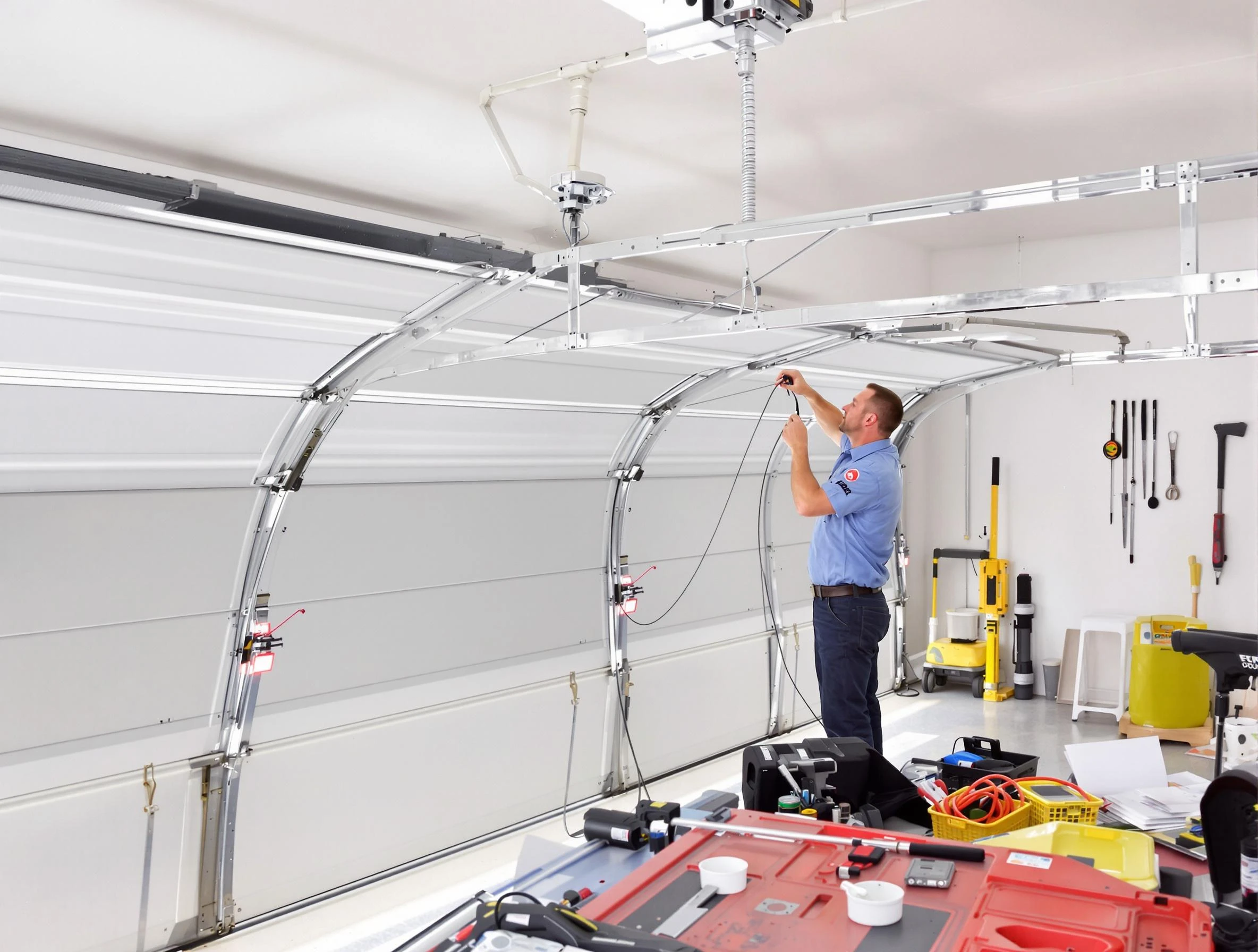 Garage door cable repair service by Spring Valley Garage Door Repair in Spring Valley