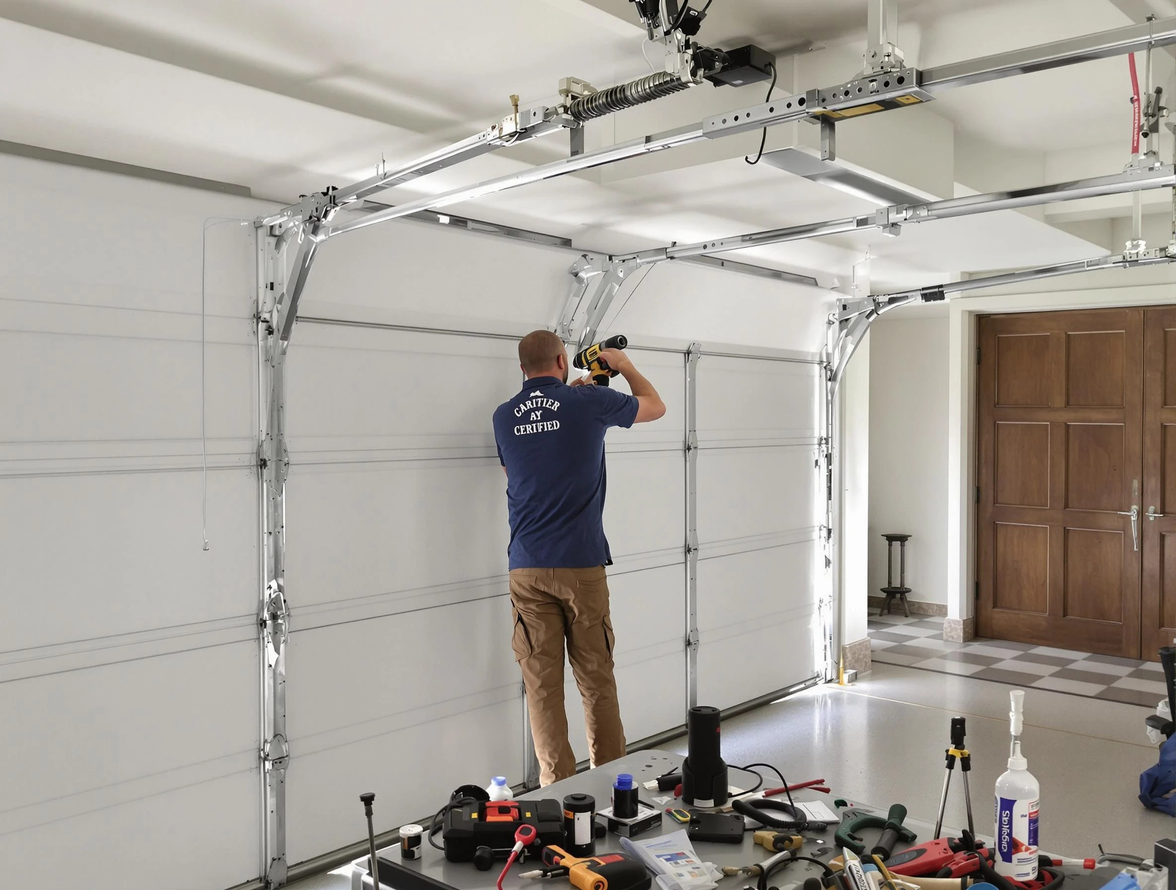 Spring Valley Garage Door Repair certified technician performing precision garage door repair in Spring Valley