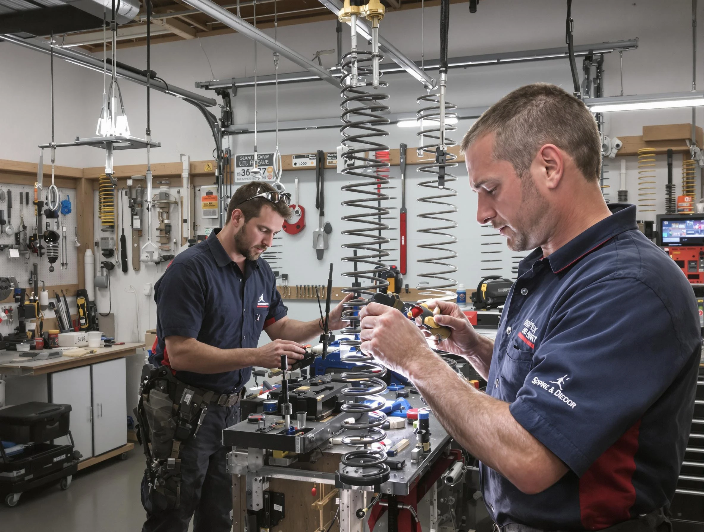 Garage door spring repair service by Spring Valley Garage Door Repair in Spring Valley